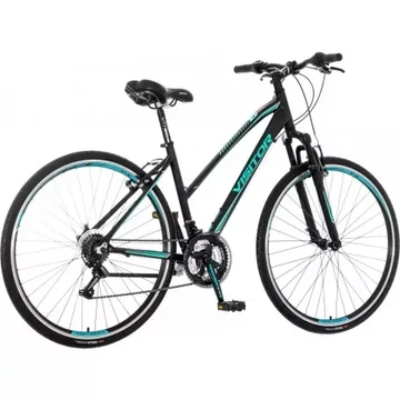 Visitor Terra Lady Női crosstrekking kerékpár Fekete-Menta