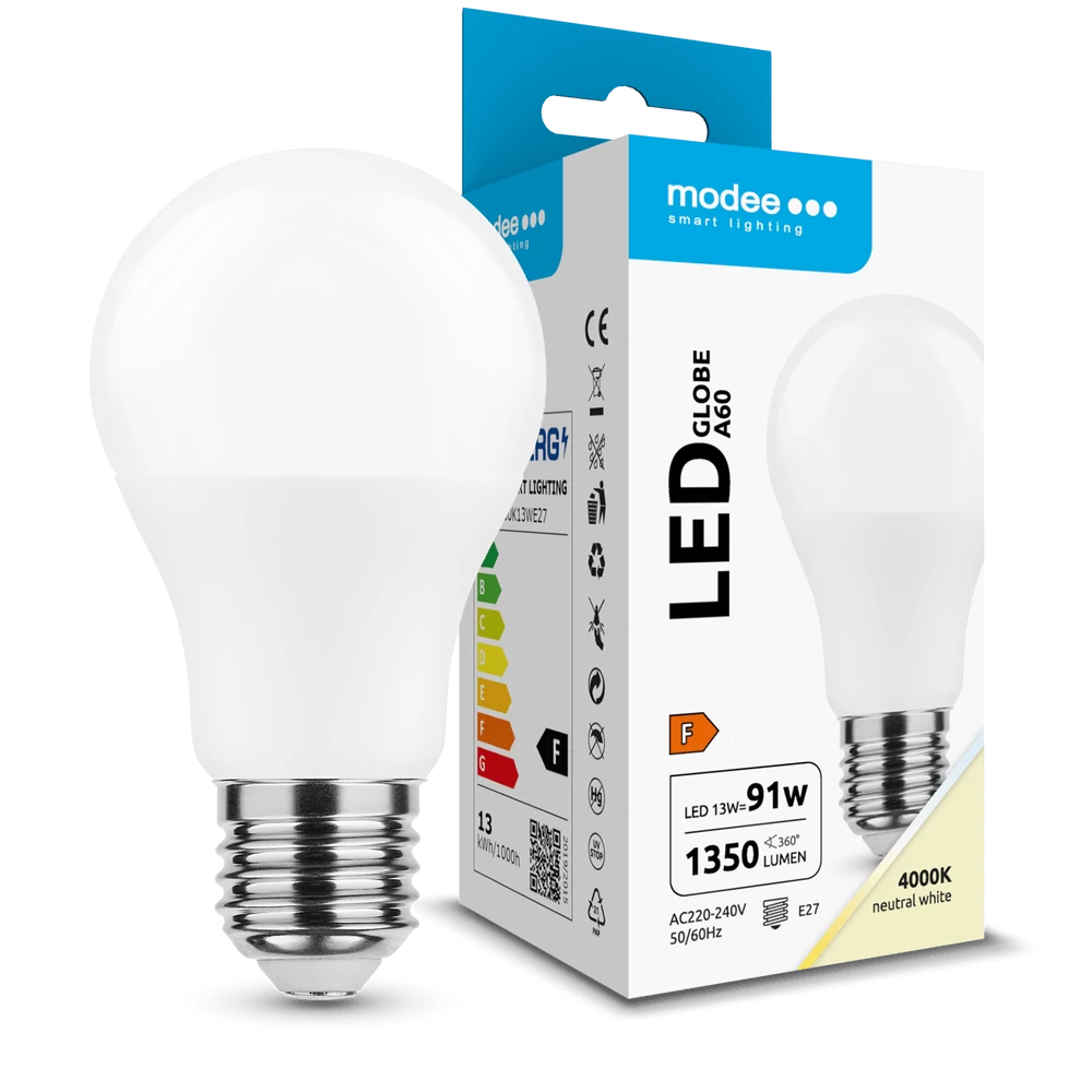 Modee Lighting LED Izzó Globe A60 13W E27 200° 4000K (1350 lumen) ERP